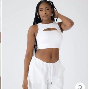 Peek-a-Boo White Brami Tank